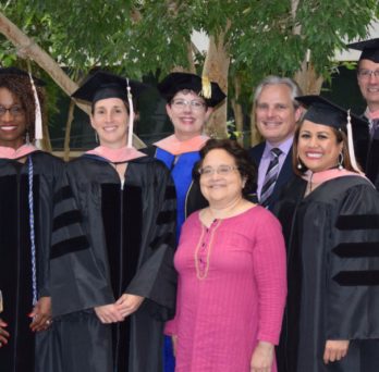 2019 DrPH graduates pose for a picture with program faculty.
                  