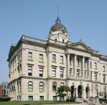Bloomington, Illinois' city hall building. 