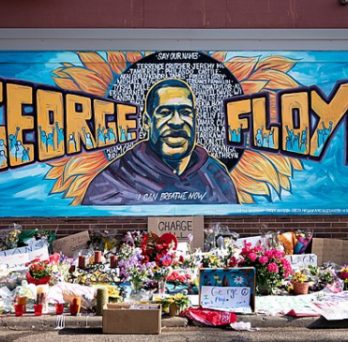 A memorial for George Floyd outside of Cup Foods in Minneapolis. 