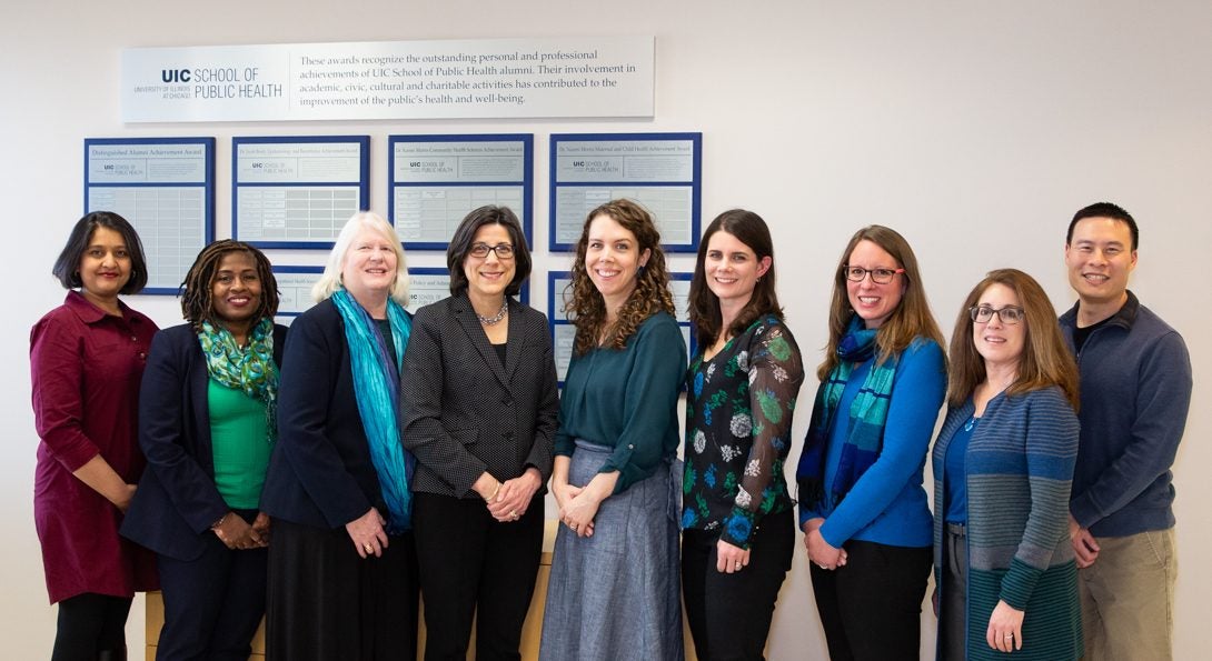 Faculty and staff with the P3RC pose for a photo.