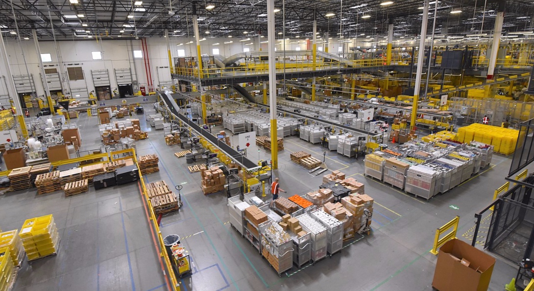 An Amazon warehouse in Baltimore, Maryland.