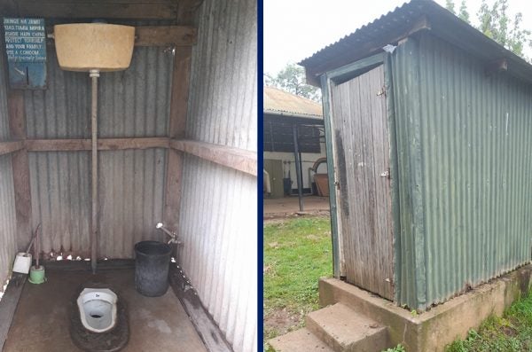 An example of a clean latrine in Kisumu, Kenya.