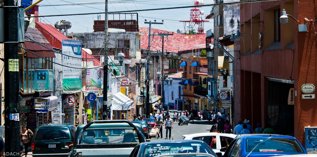 A streetscape in Cuernavaca, Mexico