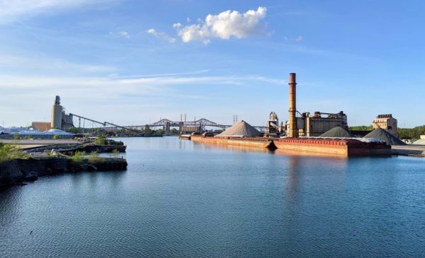 Industries lining the Calumet River in Southeast Chicago.