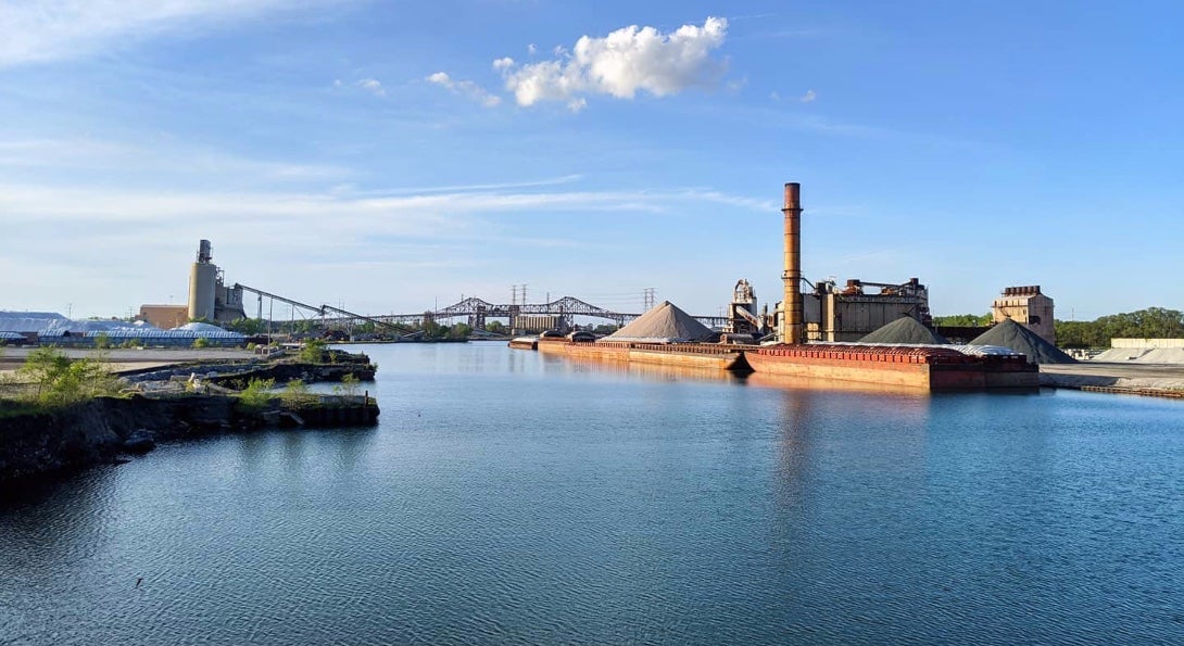 Industries lining the Calumet River in Southeast Chicago.