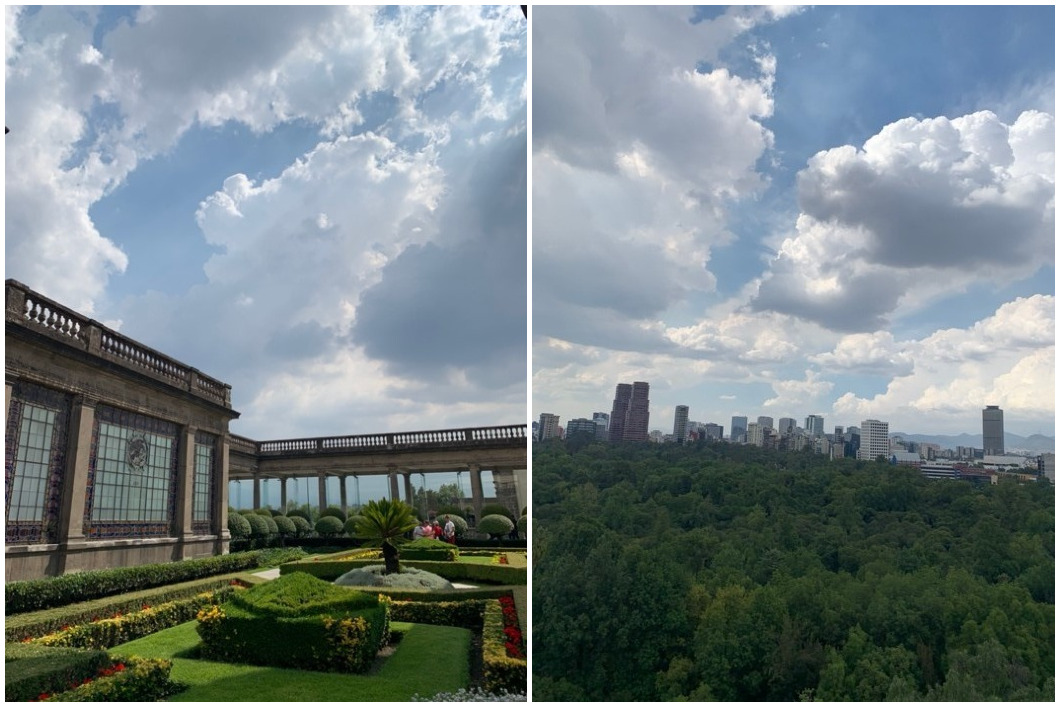 Museum and Panoramic view of Mexico City.