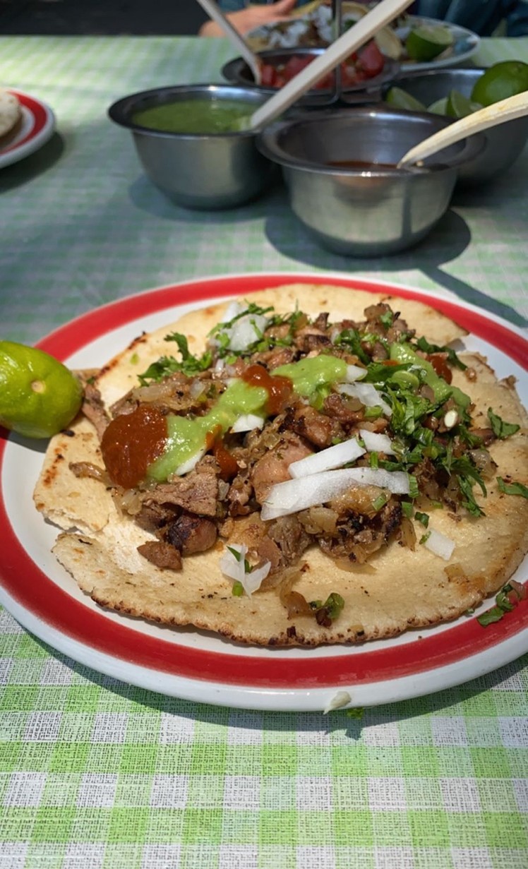 Taco on a plate.