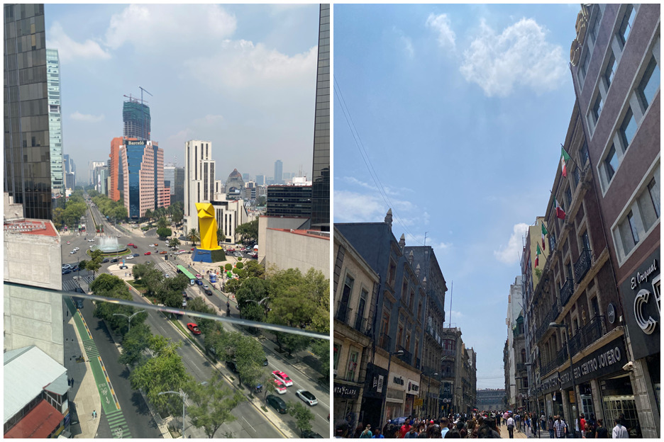 Roof and Street View of Centro Historico