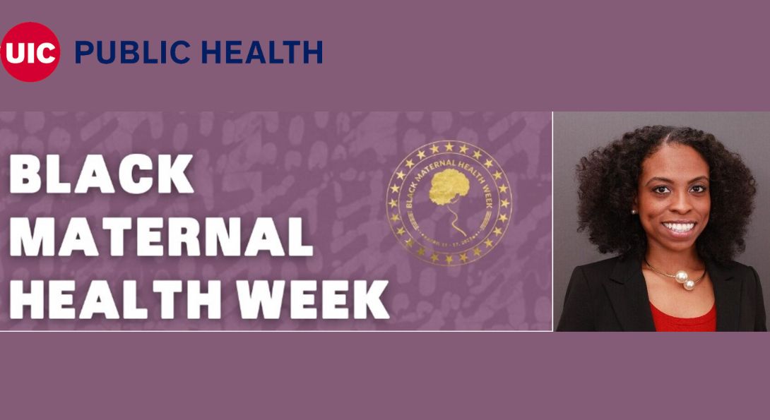 Black maternal health week graphic with Larelle Bookhart
