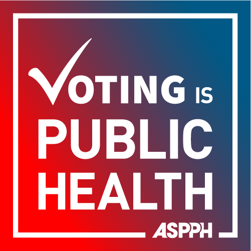 blue and red square voting is public health ASPPH